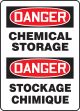 DANGER CHEMICAL STORAGE (BILINGUAL FRENCH - DANGER STOCKAGE CHIMIQUE)