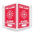 Safety Sign, Legend: FIRE ALARM (BILINGUAL FRENCH - ALARME D'INCENDIE)