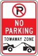 (NO PARKING SYMBOL) NO PARKING TOW-AWAY ZONE (W/GRAPHIC)