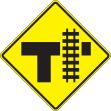 (T-INTERSECTION PARALLEL RAILROAD CROSSING RIGHT)