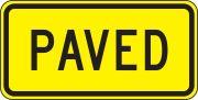 Traffic Sign, Legend: PAVED