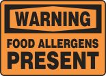 WARNING FOOD ALLERGENS PRESENT