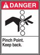 PINCH POINT KEEP BACK (W/GRAPHIC)