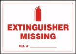 EXTINGUISHER MISSING EXT# ___