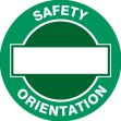 Hard Hat Stickers: Safety Orientation (Blank)