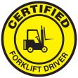 hot work permit tags certified forklift driver w/ graphic