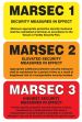 SET OF 3 MARSEC LEVEL SIGNS