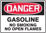 GASOLINE NO SMOKING NO OPEN FLAMES
