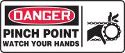 PINCH POINT WATCH YOUR HANDS (W/GRAPHIC)