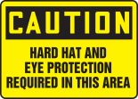 HARD HAT AND EYE PROTECTION REQUIRED IN THIS AREA