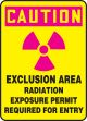 EXCLUSION AREA RADIATION EXPOSURE PERMIT REQUIRED FOR ENTRY (W/GRAPHIC)