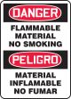 FLAMMABLE MATERIAL NO SMOKING (BILINGUAL)