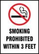 SMOKING PROHIBITED WITHIN 3 FEET W/GRAPHIC (KENTUCKY)