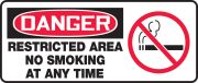 RESTRICTED AREA NO SMOKING AT ANY TIME (W/GRAPHIC)