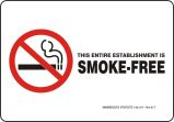 THIS ENTIRE ESTABLISHMENT IS SMOKE-FREE MINNESOTA STATUE 144.411-144.417