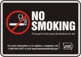 NO SMOKING PURSUANT TO THE IOWA SMOKEFREE AIR ACT ...(BLACK BACKGROUND)