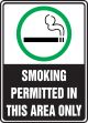 SMOKING PERMITTED IN THIS AREA ONLY (W/GRAPHIC)