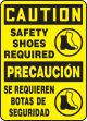 SAFETY SHOES REQUIRED (W/GRAPHIC) (BILINGUAL)