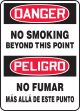 NO SMOKING BEYOND THIS POINT (BILINGUAL)