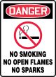 NO SMOKING NO OPEN FLAMES NO SPARKS (W/GRAPHIC)