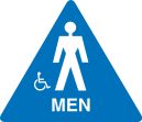 Safety Sign, Legend: MEN (W/HANDICAP GRAPHIC)