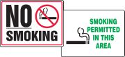 NO SMOKING / SMOKING PERMITTED IN THIS AREA