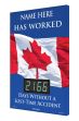 Semi-Custom Digi-Day® 3 Electronic Safety Scoreboards: _ Has Worked _ Days Without A Lost-Time Accident (Canada)