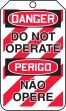 DANGER DO NOT OPERATE (LOCK OUT TAG) (English/Portuguese - Brazilian Dialect)