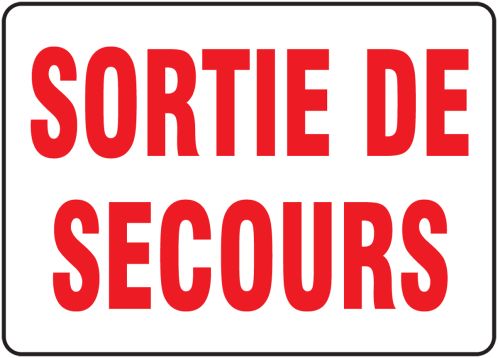 SORTIE DE SECOURS (FRENCH)