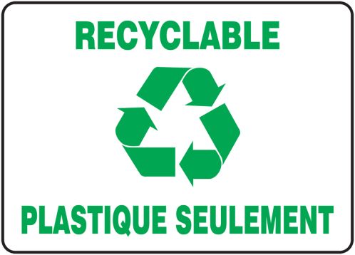RECYCLABLE PLASTIQUE SEULEMENT (FRENCH)