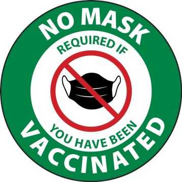 No Mask Required If You Have Been Vaccinated