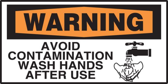 AVOID CONTAMINATION WASH HANDS AFTER USE (W/GRAPHIC)