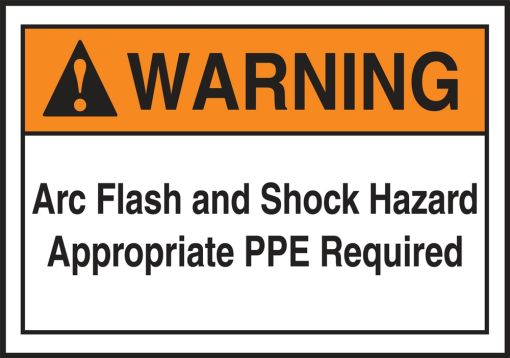 ARC FLASH AND SHOCK HAZARD APPROPRIATE PPE REQUIRED