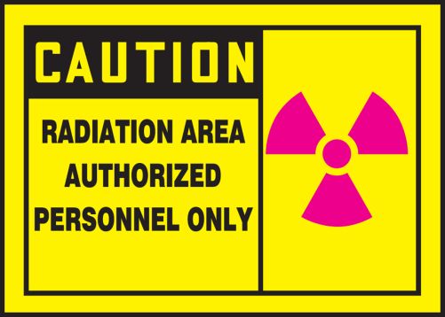 RADIATION AREA AUTHORIZED PERSONNEL ONLY (W/GRAPHIC)