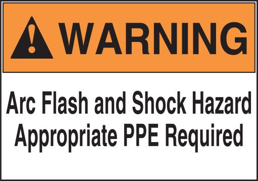 WARNING! ARC FLASH AND SHOCK HAZARD APPROPRIATE PPE REQUIRED
