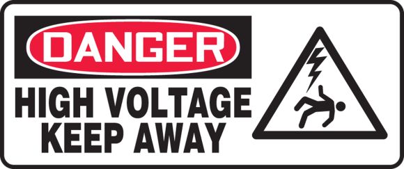 HIGH VOLTAGE KEEP AWAY (W/GRAPHIC)