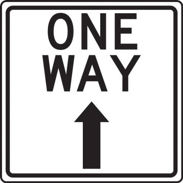 One Way (up arrow)