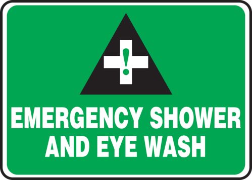EMERGENCY SHOWER AND EYE WASH (W/GRAPHIC)