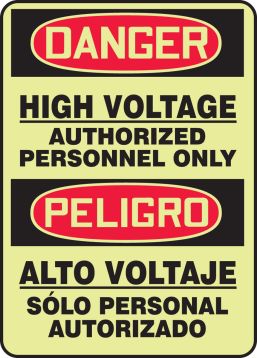 HIGH VOLTAGE AUTHORIZED PERSONNEL ONLY (BILINGUAL)
