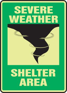 SEVERE WEATHER SHELTER AREA (W/GRAPHIC) (GLOW)