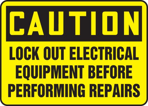 LOCK OUT ELECTRICAL EQUIPMENT BEFORE PERFORMING REPAIRS