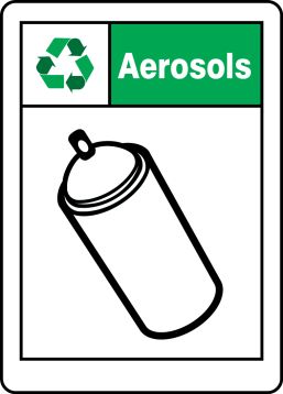 Safety Sign, Legend: AEROSOLS