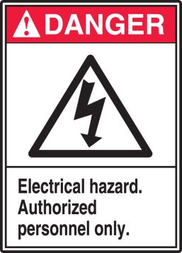 ELECTRICAL HAZARD AUTHORIZED PERSONNEL ONLY (W/GRAPHIC)
