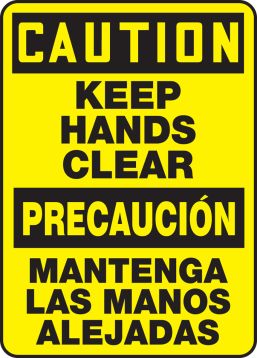 KEEP HANDS CLEAR (BILINGUAL)
