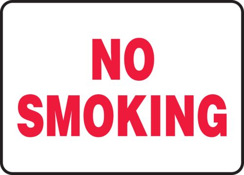 Safety Sign, Legend: NO SMOKING