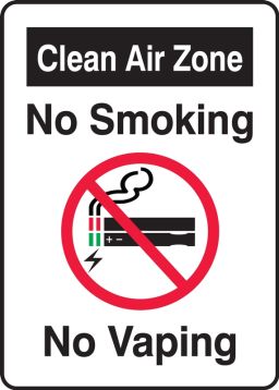 Clean Air Zone - No Smoking - No Vaping