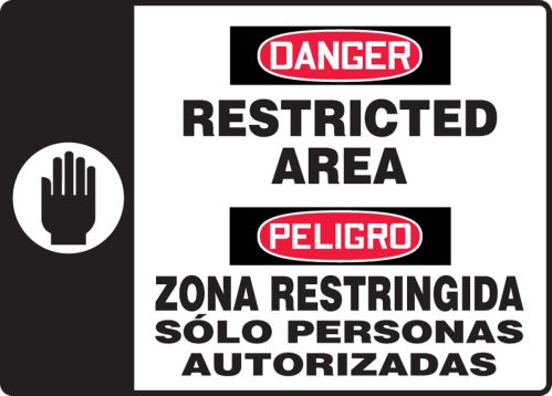 RESTRICTED AREA (W/GRAPHIC) (BILINGUAL)