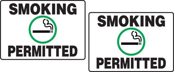 SMOKING PERMITTED W/GRAPHIC