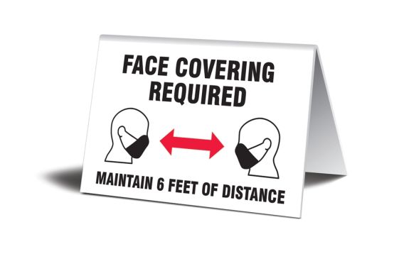 Face Covering Required Maintain 6 Feet of Distance