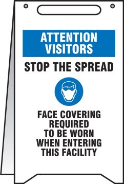 Attention Visitors Stop The Spread Face Covering Required To Be Worn When Entering This Facility